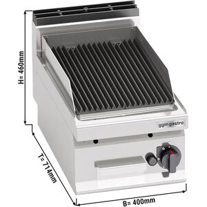 GGM GASTRO - Grill à gaz en pierre de lave - 6,9 kW