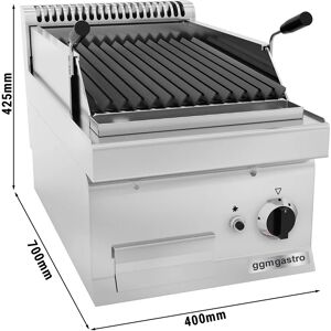 GGM GASTRO - Grill à gaz en pierre de lave - 7 kW - Grille inclinable