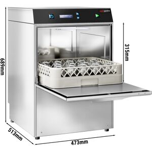 GGM GASTRO - Lave-verres à double paroi - 2,97 kW - avec pompe à détergent, à produit de rinçage & à lessive