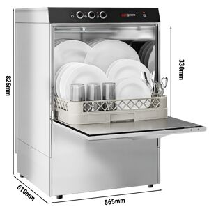 GGM GASTRO - Lave-vaisselle - 4,9 kW - avec pompe à détergent, à produit de rinçage & à lessive