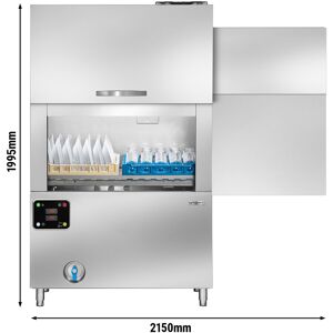 GGM GASTRO - Lave-vaisselle à avancement de casiers - 23 kW - avec pompe à détergent & produit de rinçage - séchoir inclus