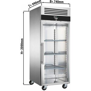 GGM GASTRO - Congélateur de boulangerie PREMIUM - EN 60x80 - 600 - litres - 1 porte vitrée, rails & grilles de support