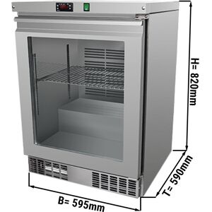 GGM GASTRO - Congélateur encastrable PREMIUM - 110 litres - avec 1 porte vitrée