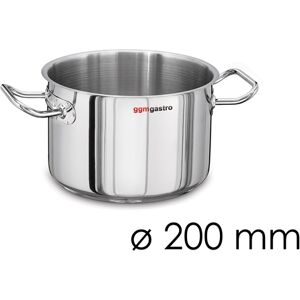 GGM GASTRO - Marmite à viande - Ø 200mm - Hauteur 130mm - Acier inoxydable - Convient pour induction