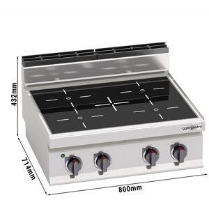 GGM GASTRO - Cuisinière à induction - 14 kW - 4 plaques de cuisson