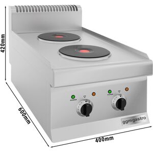 GGM GASTRO - Cuisinière électrique - 4 kW - 2 plaques rondes