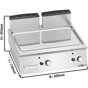 GGM GASTRO - Plaque à frire à gaz - 13,8 kW - Lisse