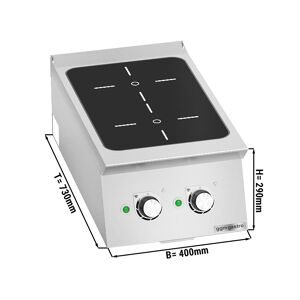 GGM GASTRO - Cuisinière à induction - 7 kW - 2 plaques de cuisson