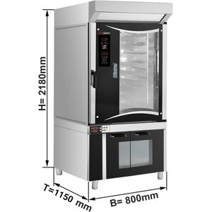 GGM GASTRO - Four électrique à air chaud de boulangerie - Digital - 10x EN 60x40 - hotte incluse, armoire de fermentation