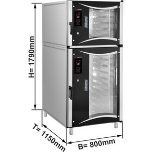 GGM GASTRO - 2x Four électrique à air chaud de boulangerie - Digital - 5x + 10x EN 60x40