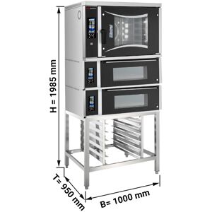 GGM GASTRO - Four combiné de boulangerie - Touch - 6x EN 60x40 - incl. 2 Fours à pizza & Support