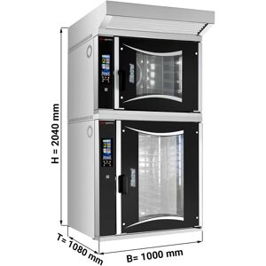 GGM GASTRO - 2x Four combiné de boulangerie - Touch - 6x + 10x EN 60x40 - Hotte incluse