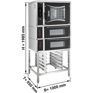 GGM GASTRO - Four combiné de boulangerie - Digital - 6x EN 60x40 - incl. 2 Fours à pizza & Support
