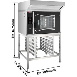 GGM GASTRO - Four combiné de boulangerie - Digital - 6x EN 60x40 - Hotte & Support inclus