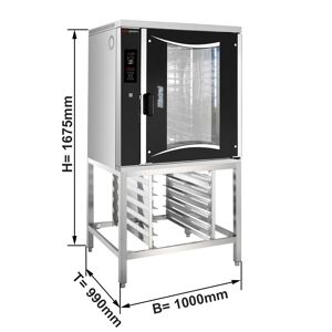 GGM GASTRO - Four de boulangerie à gaz à air chaud - Digital - 10x EN 60x40 - support inclus