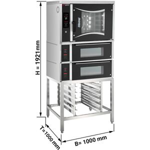 GGM GASTRO - Four de boulangerie à gaz à air chaud - Digital - 6x EN 60x40 - incl. 2 fours à pizza & support