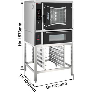 GGM GASTRO - Four de boulangerie à gaz à air chaud - Digital - 6x EN 60x40 - incl. Four à pizza & Support