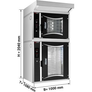 GGM GASTRO - 2x Four de boulangerie à gaz à air chaud - Digital - 6x + 10x EN 60x40 - hotte incluse