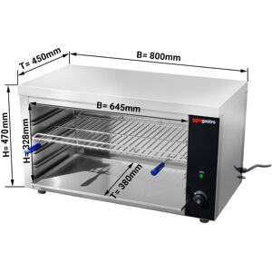 GGM GASTRO - Four électrique Pita / Salamandre KOMPAKT - 3,6 KW - 220 Volt