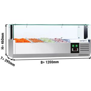 GGM GASTRO - Vitrine réfrigérée PREMIUM avec lumière LED - 1200x395mm - 3x GN 1/3 + 1x GN 1/2