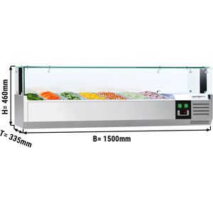 GGM GASTRO - Vitrine réfrigérée PREMIUM avec lumière LED - 1500x335mm - 7x GN 1/4