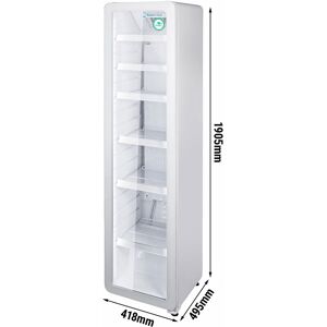 GGM GASTRO - GASTRO-COOL Réfrigérateur de porte en verre - 220 litres - étroit - 1 porte vitrée - Blanc