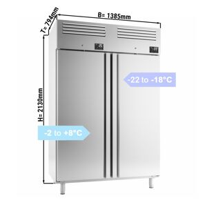 GGM GASTRO - Armoire de réfrigération et de congélation PREMIUM PLUS - GN 2/1 - 1220 litres - avec 2 portes