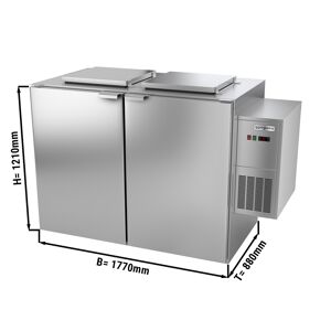 GGM GASTRO - Poubelle réfrigérée 2x 120 ou 1x 240 litres / Groupe frigorifique monobloc à droite - Publicité