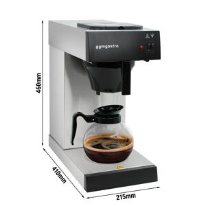 GGM GASTRO - Machine à café filtre - 1,7 litre - 2kW - avec verseuse en verre & 2 chauffe-plats