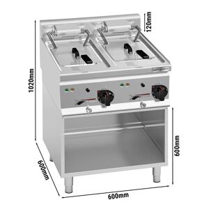 GGM GASTRO - Friteuse électrique double - 10+10 litres - 18 kW - support inclus