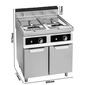 GGM GASTRO - Friteuse électrique double - 18+18 litres - 27 kW - Commande électronique