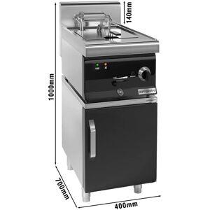 GGM GASTRO - Friteuse électrique - 10 litres - 9 kW - y compris soubassement avec 1 porte Noir