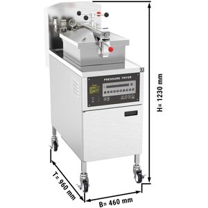 GGM GASTRO - Friteuse électrique haute pression avec système de filtration - 24 litres - 13,5 kW - Digital