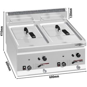 GGM GASTRO - Friteuse double gaz - 8+8 litres - 13,2 kW