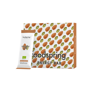 foodspring Barre energetique   Pack de 12   Amande-Graines de courge   Barre a la Cafeine   100% Bio