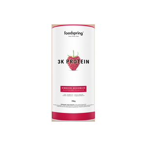 foodspring Protéine 3K   750 g   Framboise   Protéines en Poudre   Avec des Protéines de Caséine et d'Oeuf