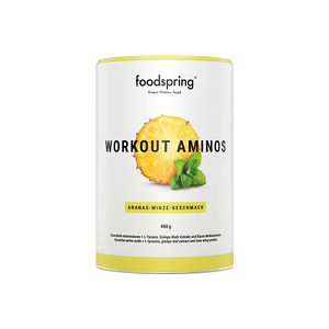 foodspring Workout Aminos   400 g   Pastèque   Acides Aminés   Sans Caféine   AAE, BCAA et Clear Whey Protein