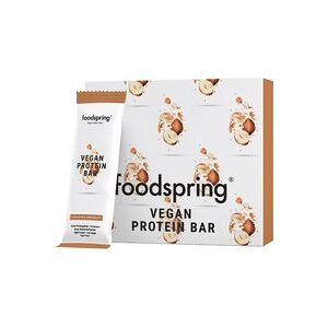 foodspring Protein Bar Vegan   Pack de 12   Noisette - Amarante   Collation Protéinée   Sans Gluten   100% Végétal