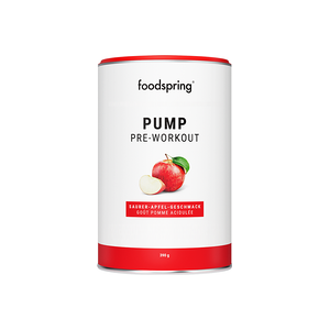 foodspring Pump Pre-Workout   390 g   Pomme Acidulée   Support de Pré-Entraînement   Sans Caféine