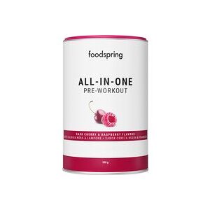 foodspring All-in-One Pre-Workout   350 g   Cerise et Framboise   Soutien Pré-Entraînement   Sans Sucres ni Matières Grasses