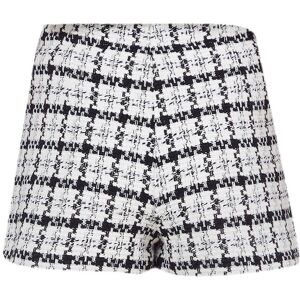 LIUJO Short En Tweed Blanc Et Noir 14A female - Publicité