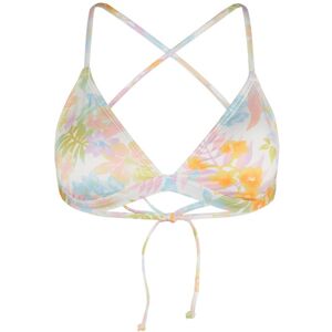 Billabong - Women's Peaceful Palms Criss Cross Tri - Haut de maillot taille L, blanc - Publicité