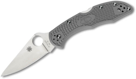 Spyderco - Delica 4 Lightweight Flat Ground - Couteau gris