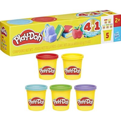 Pack de 5 pots Play-Doh - Retour à l'école - Publicité Pack de 5 pots Play-Doh - Retour à l'école - Publicité
