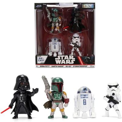 4 Figurines Jada Star Wars 4 Cm - Publicité 4 Figurines Jada Star Wars 4 Cm - Publicité