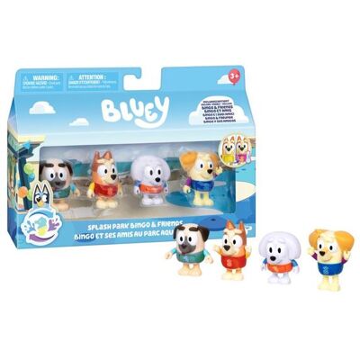 Moose Pack 4 Figurines Bluey Bingo et Ses Amis Au Parc Aquatique - Publicité Moose Pack 4 Figurines Bluey Bingo et Ses Amis Au Parc Aquatique - Publicité