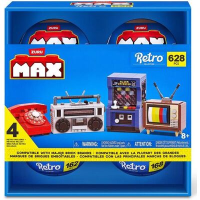 Zuru Coffret 4 pièces Capsule rétro MAX Construction série 1 - Publicité Zuru Coffret 4 pièces Capsule rétro MAX Construction série 1 - Publicité