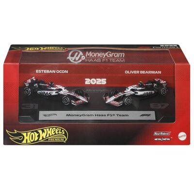 Mattel Coffret de 2 voitures Hot Wheels Premium F1 - Publicité Mattel Coffret de 2 voitures Hot Wheels Premium F1 - Publicité