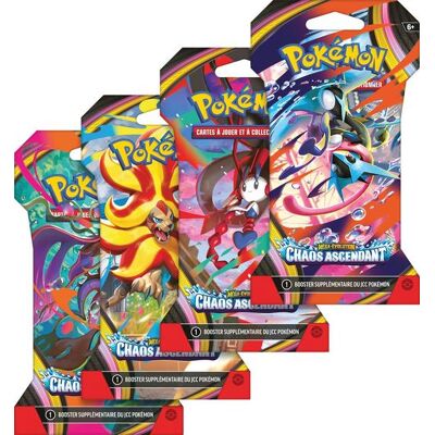 Asmodée Booster Pokemon Mega Evolution Chaos Ascendant - Publicité Asmodée Booster Pokemon Mega Evolution Chaos Ascendant - Publicité