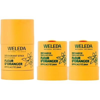 Routine Déodorant Stick Rechargeable Fleur d'Oranger - Weleda - Publicité Routine Déodorant Stick Rechargeable Fleur d'Oranger - Weleda - Publicité